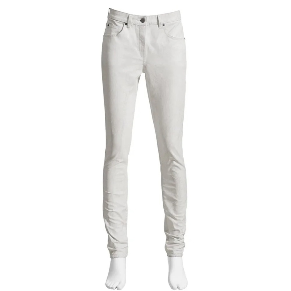 🤍 Rare New Maison Martin Margiela MMM X H&M White Painted Jeans Denim Pant 8 38